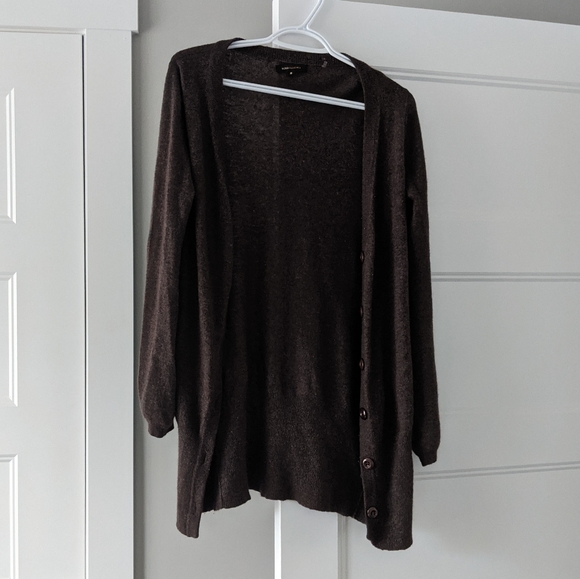 BCBG MAXAZRIA Angora Wool Brown Cardigan - Picture 3 of 7